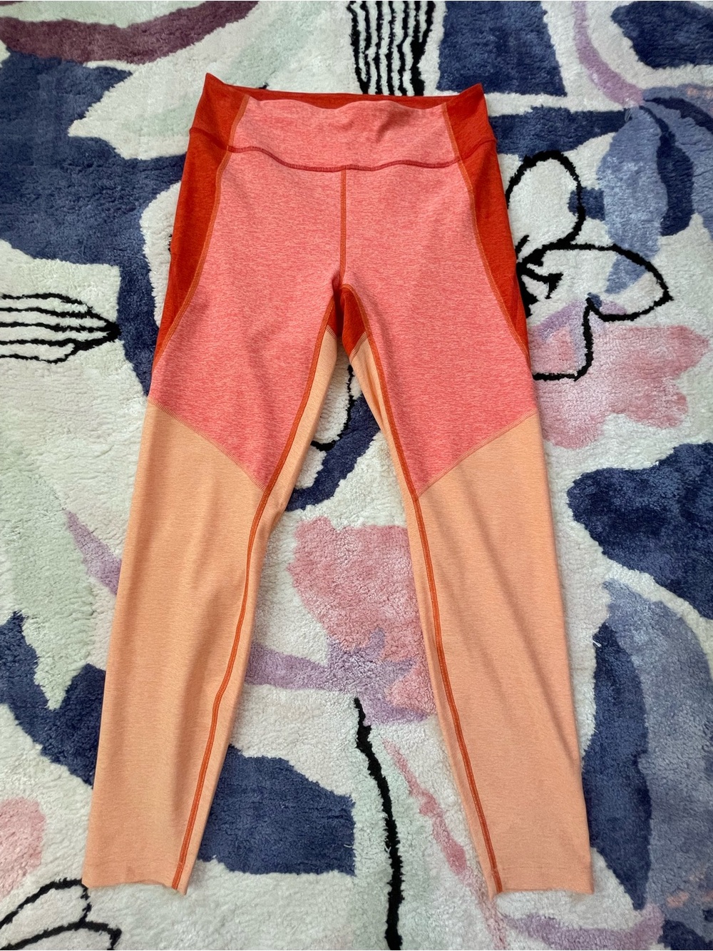 Outdoor Voices bright orange & pink leggings women's medium